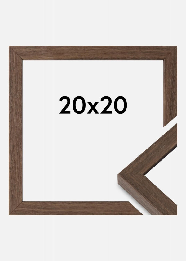 Ramme Hermes Akrylglass Valnøtt 20x20 Cm
