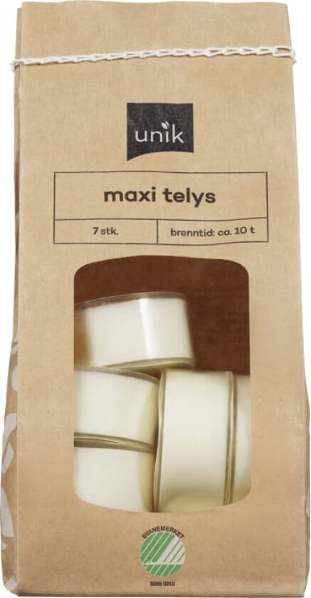 Telys Maxi 10t Klar Kopp 7stk