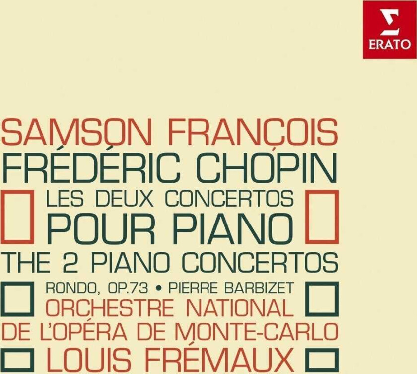 Louis Frémaux, Samson François, Orchestra De Monte Carlo Samson François Chopin: Piano Concertos 1 & 2 CD