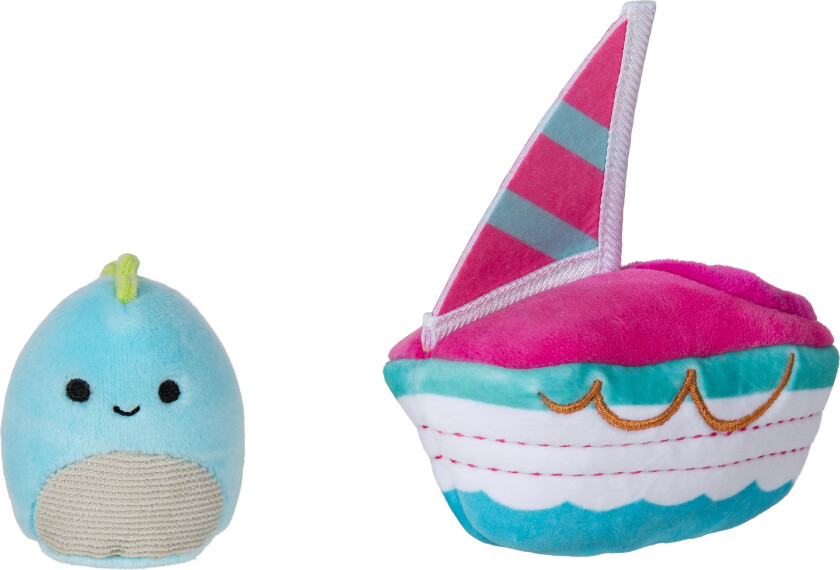 S5 Plysjbamse M/kjøretøy 5cm - Riff M/ Seilbåt