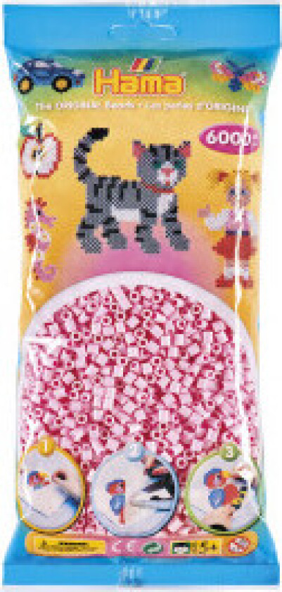 Midi 6000 Perler - Pastell Rosa 95