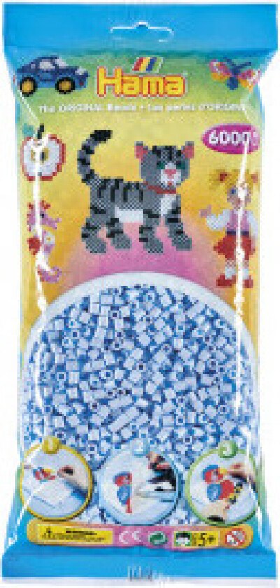 Midi 6000 Perler - Pastell Blå 97