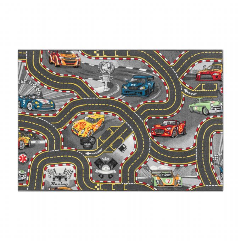 Teppe, Leketeppe Biler 140x200cm Traffic Cars Barneteppe 750066