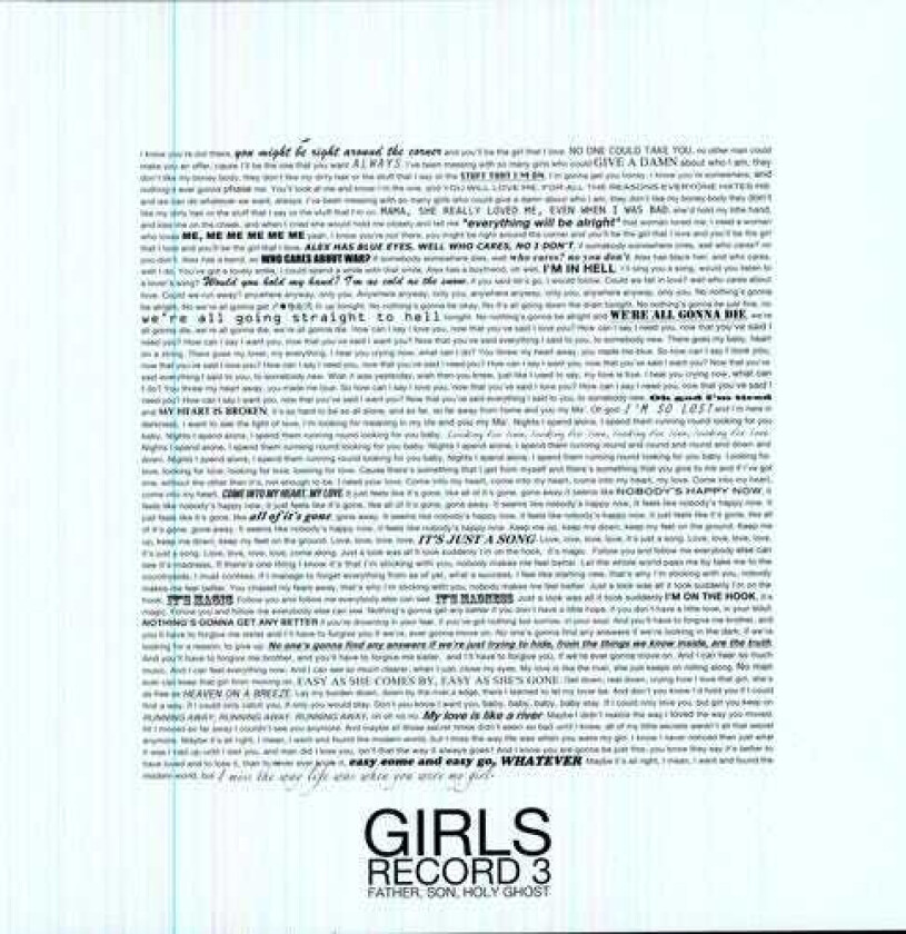 Girls Father, Son, Holy Ghost LP/Vinyl
