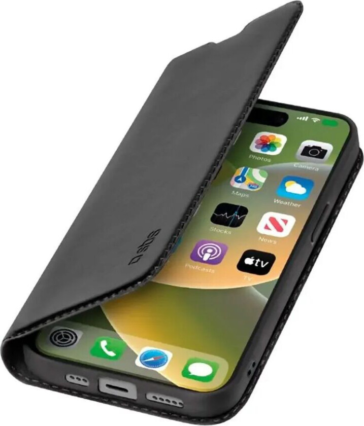 iPhone 15 Plus Wallet Lite Deksel - Svart