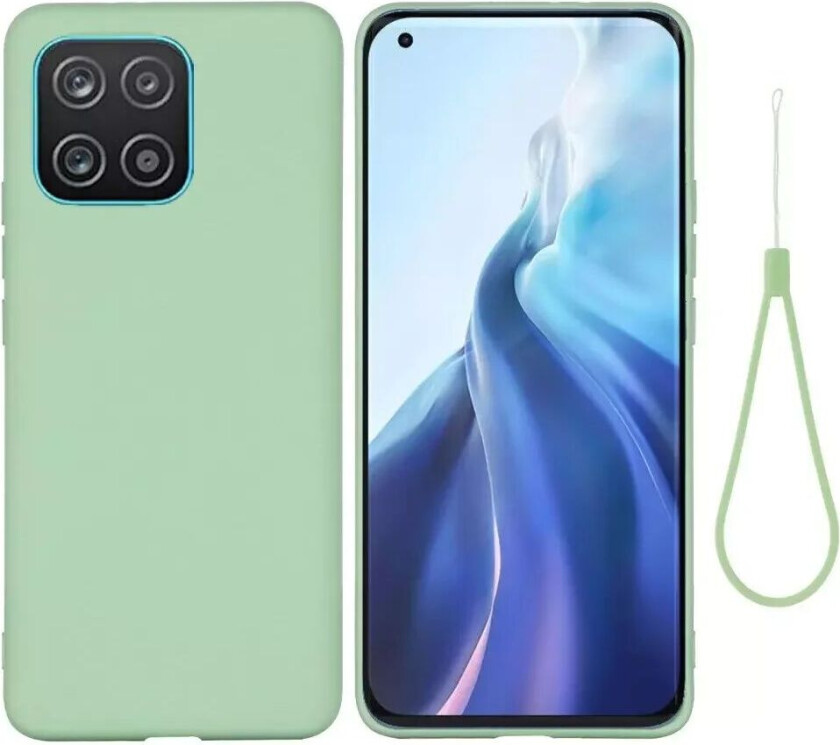 Samsung Galaxy A03 Liquid Silikon Deksel med Stropp - Grønn