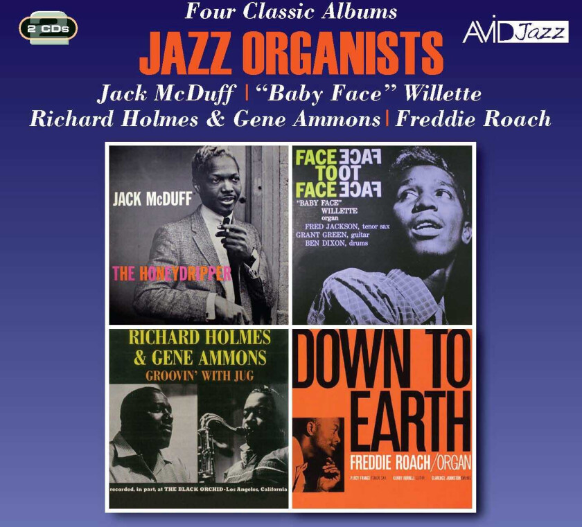 Jack McDuff, Babyface Willette, Richard Holmes & Gene Ammons, Freddie Roach Jazz Organists Four Classic Albums CD