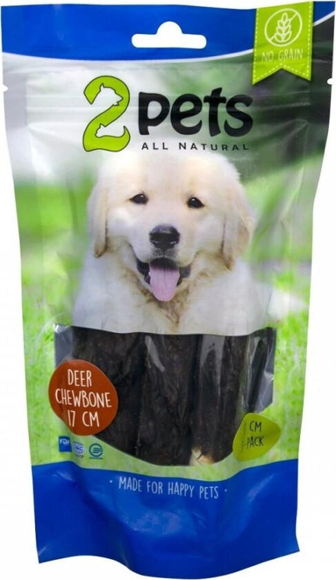 2Pets Tuggpinne med Hjort (3-pack)