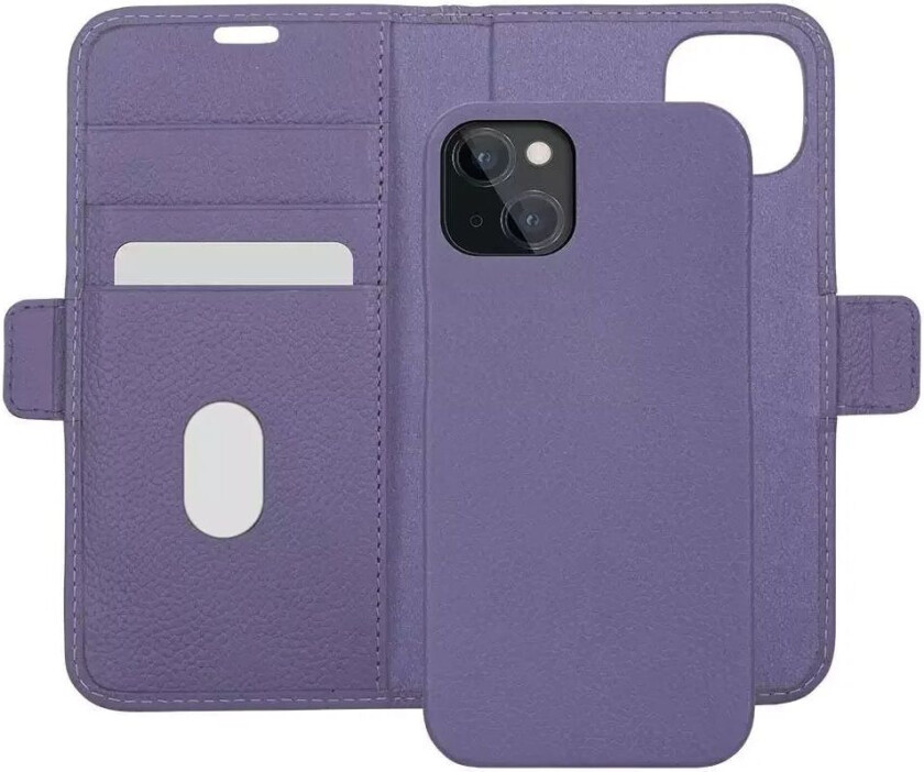 iPhone 13 Mini dbramante1928 New York Magnetisk Ekte Skinn Flip Deksel m. Lommebok - Daybreak Purple