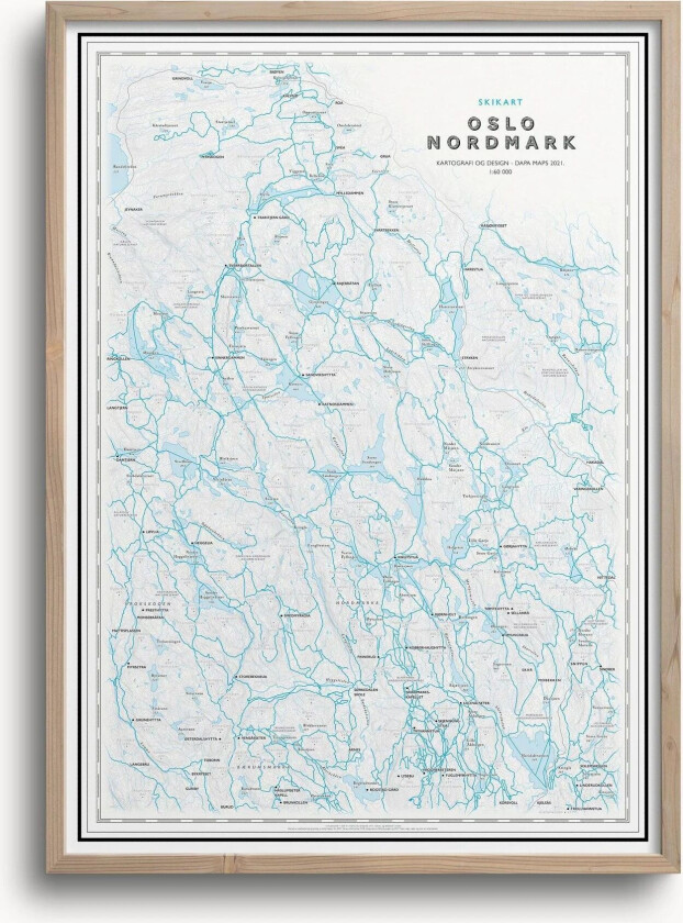 Skikart Oslo Nordmark (50x70 Cm) - Uten Ramme