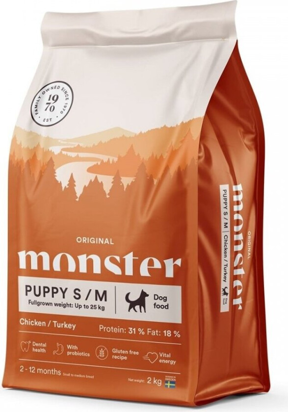 Monster Dog Puppy Small & Medium Chicken & Turkey (2 kg)