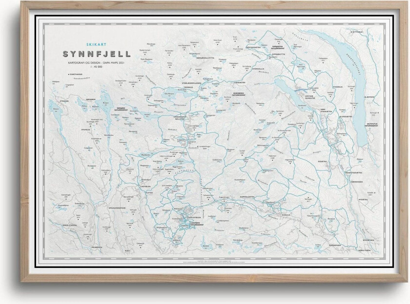 Skikart Synnfjell (50x70 Cm) - Uten Ramme