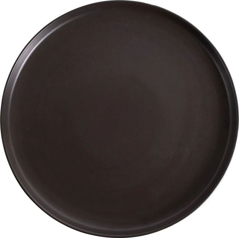 Natur - Tallerken M/kant 25 Cm - Matt Sort