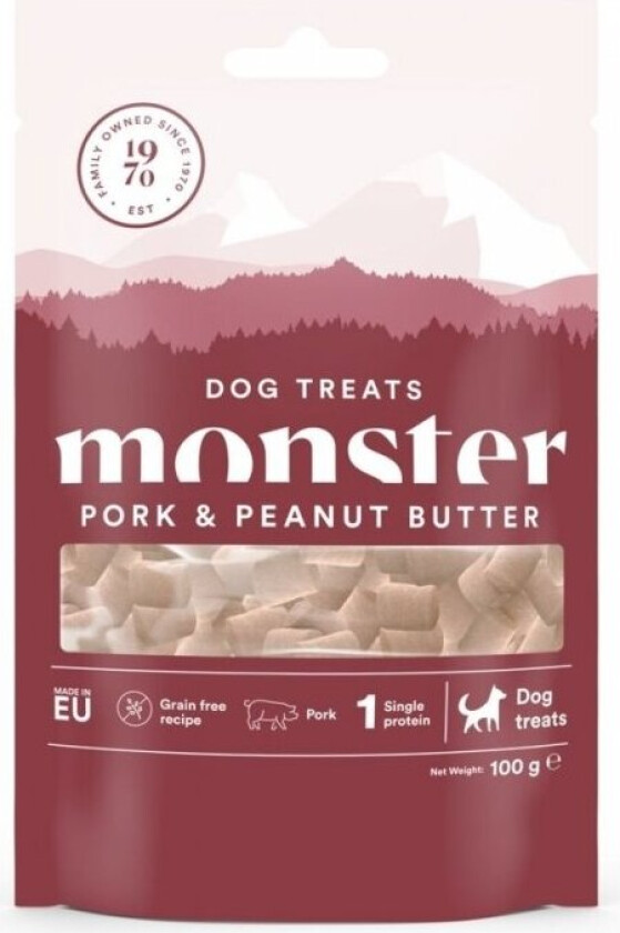 Monster Dog Treats Pork & Peanut Butter 100 g