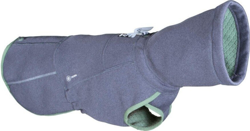 Hurtta Razzle-Dazzle Reversible Midlayer Hundjacka Grå/Grön (25 cm)