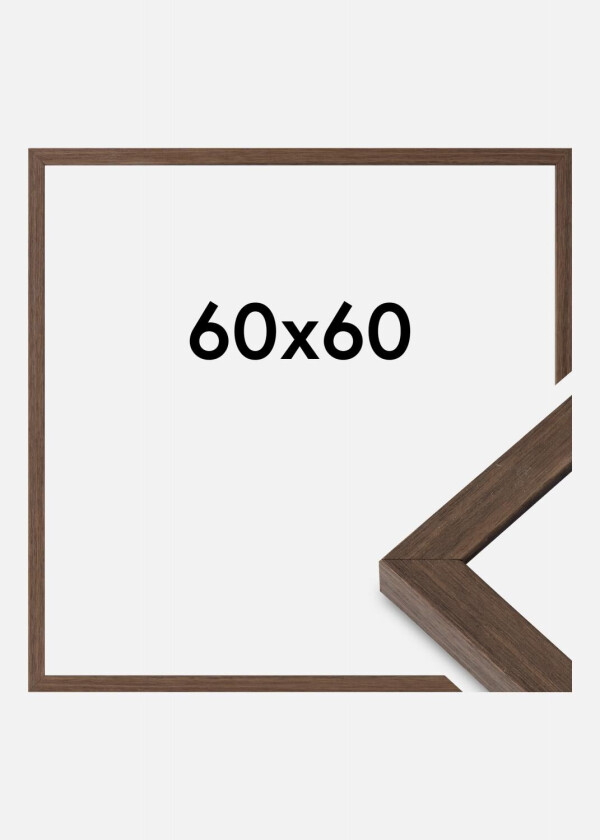 Ramme Hermes Akrylglass Valnøtt 60x60 Cm