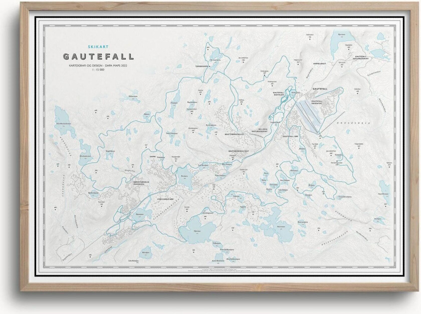 Skikart Gautefall (50x70 Cm) - Uten Ramme