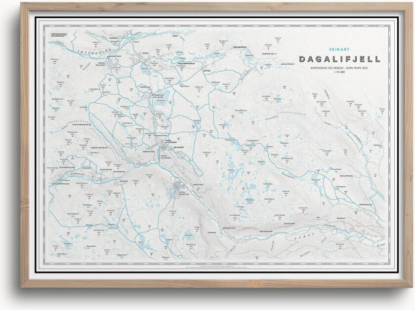 Skikart Dagalifjell (50x70 Cm), Uten Ramme