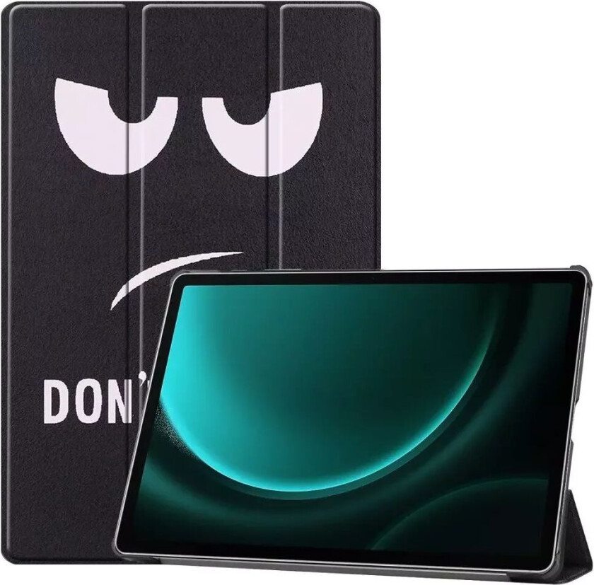 Samsung Galaxy Tab S9 FE+ (Plus) Tri-Fold Deksel i Kunstskinn med Penneholder - "Don't Touch Me"