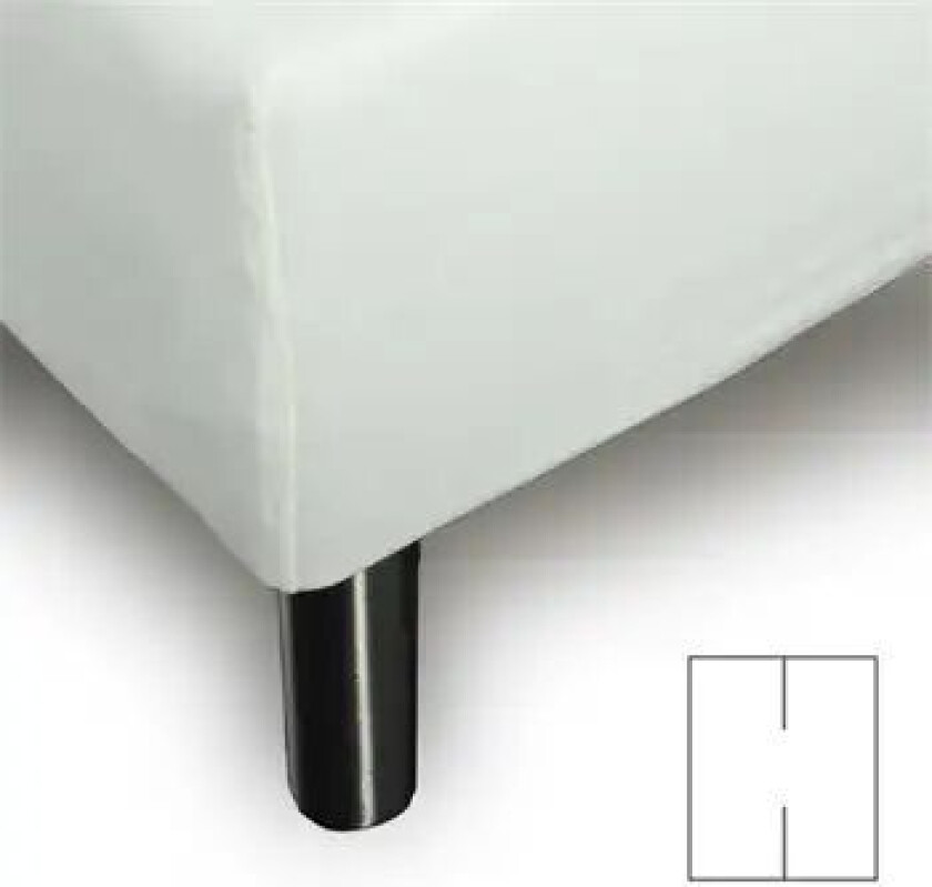 Splittlaken - 160x200x40 cm - Hvit stretchlaken - 100% Bomull -