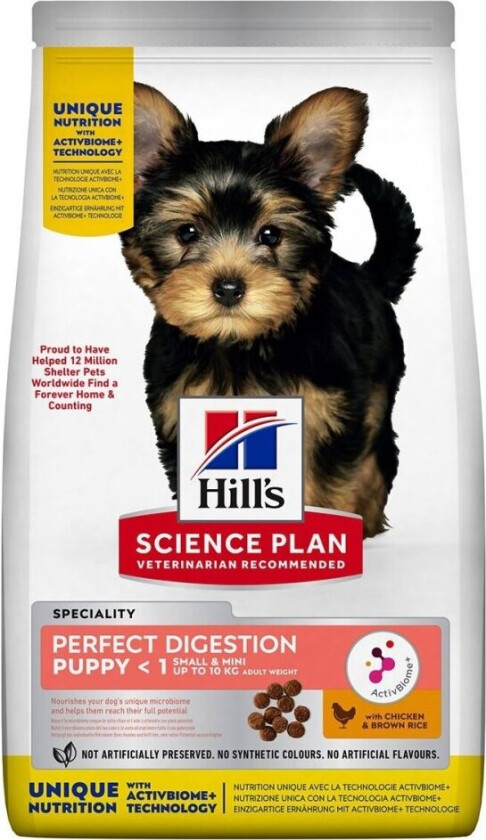 Hill's Science Plan Puppy Small & Mini Perfect Digestion Chicken (1,5 kg)