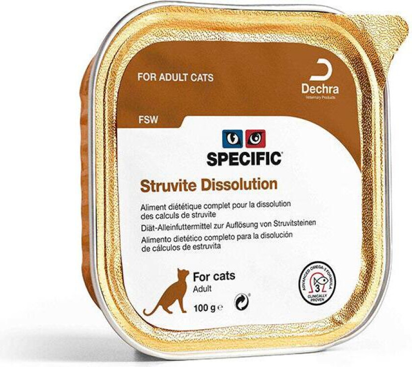 Bilde av Cat Struvite Dissolution FSW Våtfôr til katt 7 x 100 g