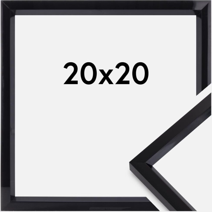 Ramme Steel Style Svart 20x20 Cm