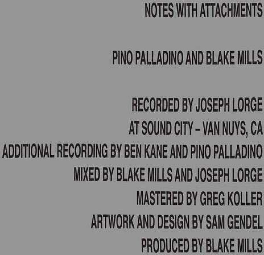 Pino Palladino & Blake Mills, Pino Palladino, Blake Mills Notes With Attachments CD