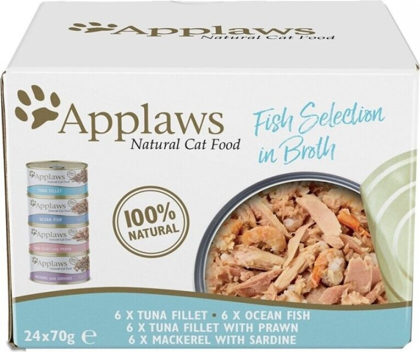 Applaws Selection in Broth Multipack Fish  12x156g