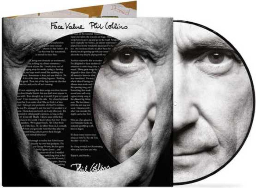 Phil Collins Face Value LP/Vinyl