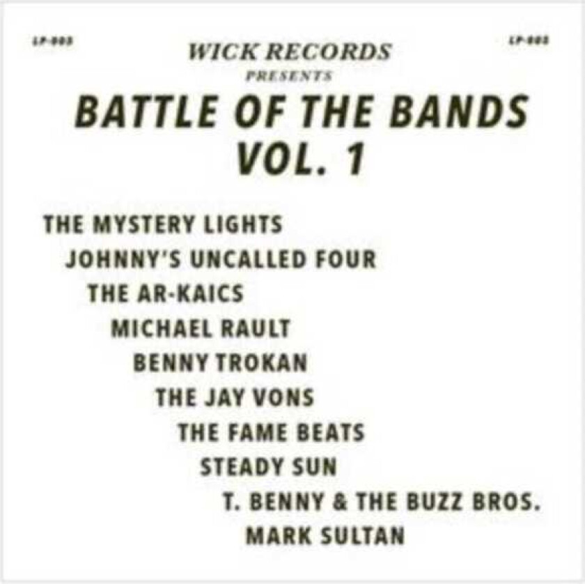 Diverse Artister, Diverse Rock Wick Records;Battle Of The Bands 1 LP/Vinyl