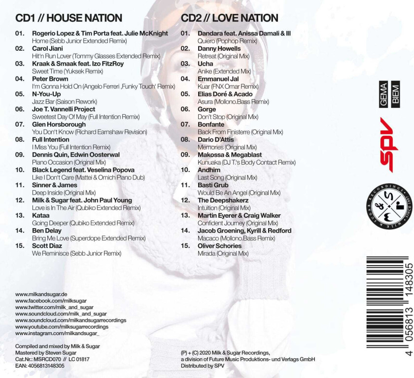 Diverse Artister, Diverse Electronica Milk & Sugar Winter Session 2020 CD