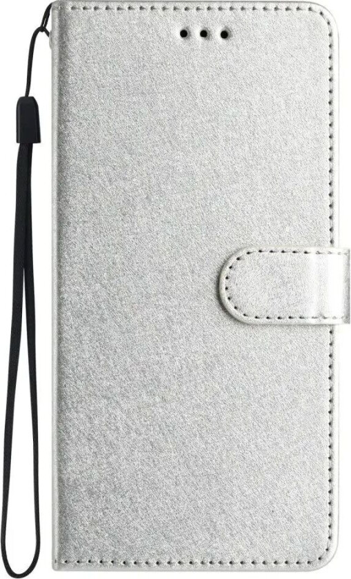 Samsung Galaxy A15 (5G) / A15 Flippdeksel i Skinn med Lommebok - Sølv
