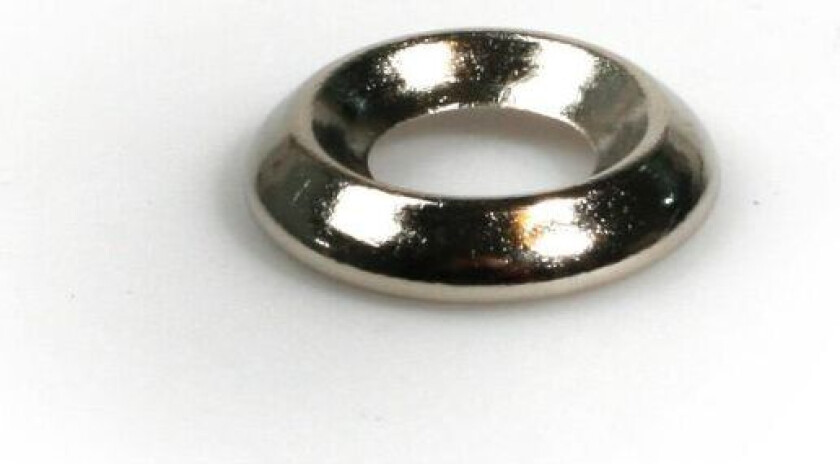 Arvid Nilsson 93312900 Skive forniklet messing, 100-pakning 7,2 x 15,3 x 2,6 mm