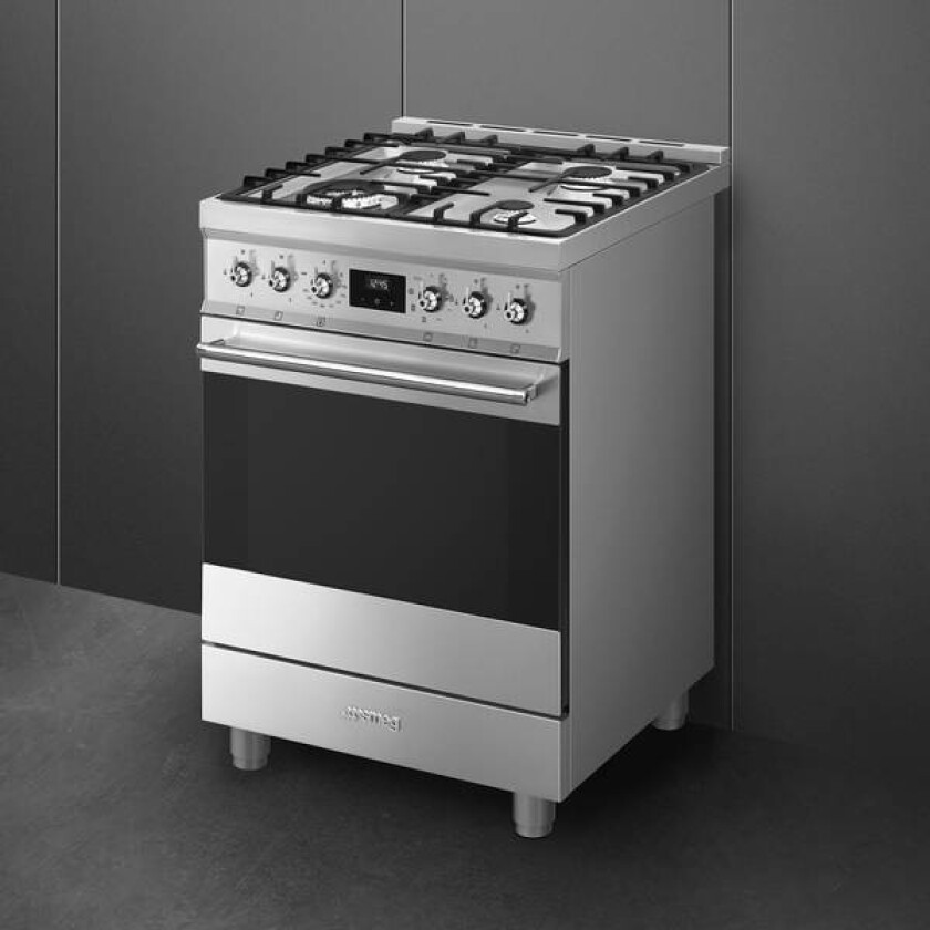 SMEG Gasskomfyr 60 Cm I Rustfritt Stål C6gmx2