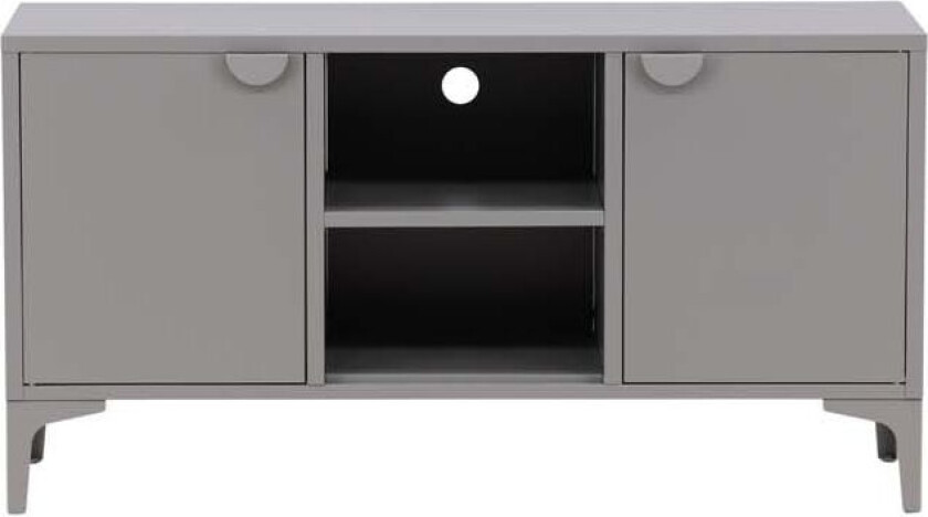 Piring TV-bord 2 dører 1 hylle lysegrå.