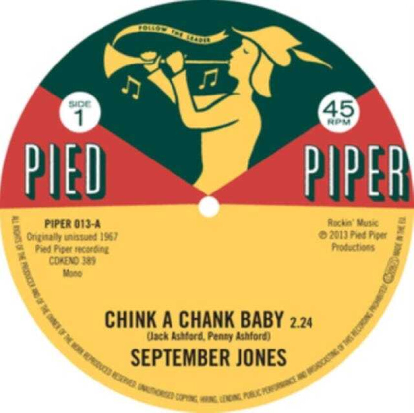 September Jones, Piep Piper Players Chink A Chank Baby/That's What Love Is LP/Vinyl