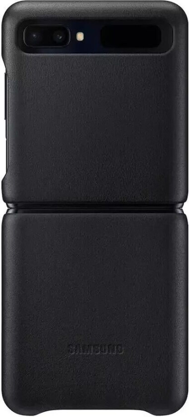 Leather Cover Ef-vf700 Galaxy Z Flip Svart