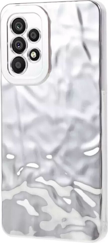 Samsung Galaxy A52s (5G) / A52 (4G / 5G) Glinsende Fleksibel Plast Bakside Deksel - Bølget Design - Sølv