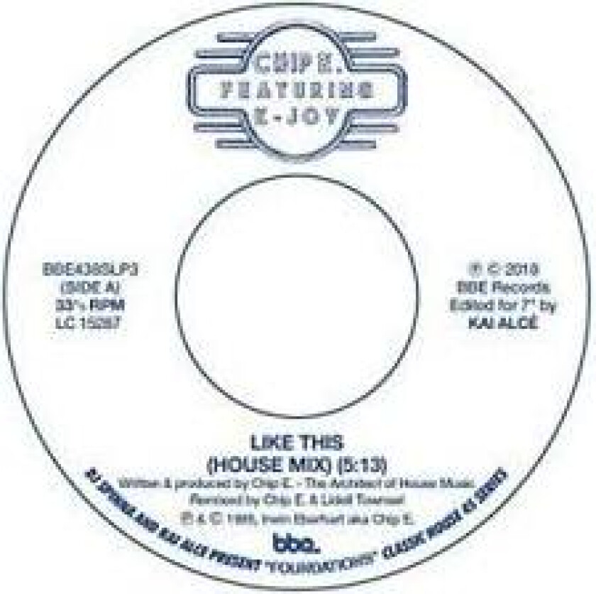 Chip E. Feat. KJo Like This (House Mix) LP/Vinyl