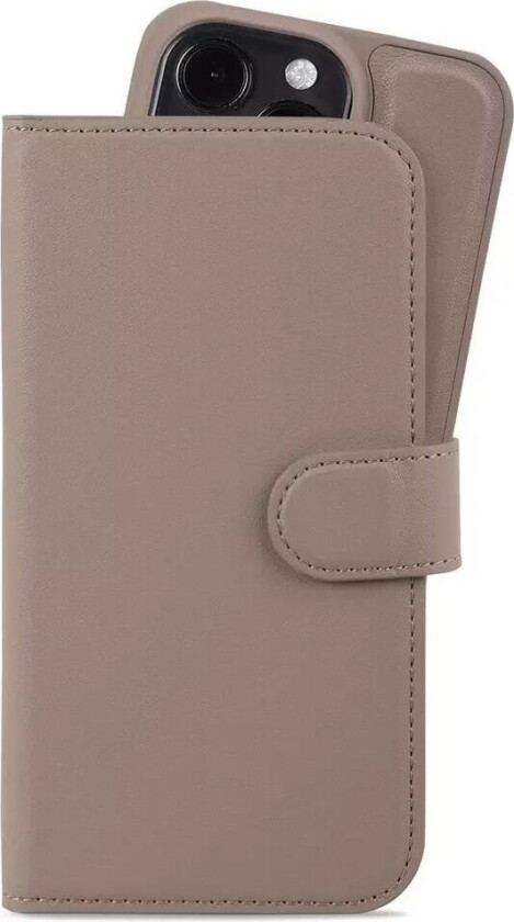 Holdit iPhone 15 Pro Wallet Case Magnet Plus - Flip Deksel - Mocha Brown
