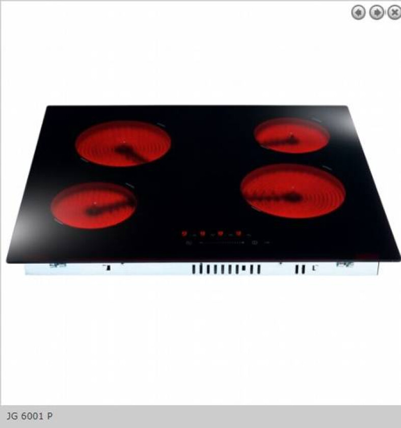 keramisk Platetopp Svart jg 6001 P