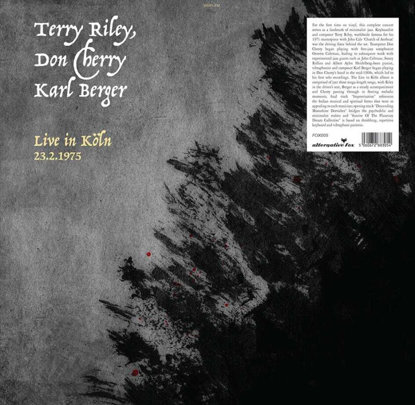 Terry Riley, Don Cherry & Karl Berger  Live In Köln, 23.2.1975  LP/Vinyl