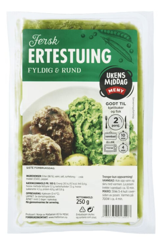 Ertestuing 250g Meny