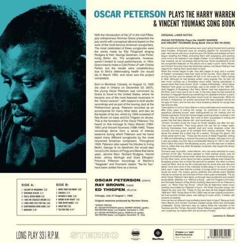 Oscar Peterson Oscar Peterson Plays The Harry Warren Songbook LP/Vinyl