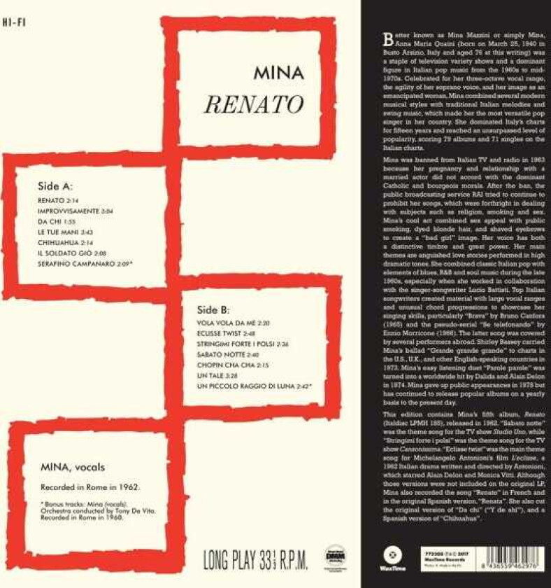 Mina Renato LP/Vinyl