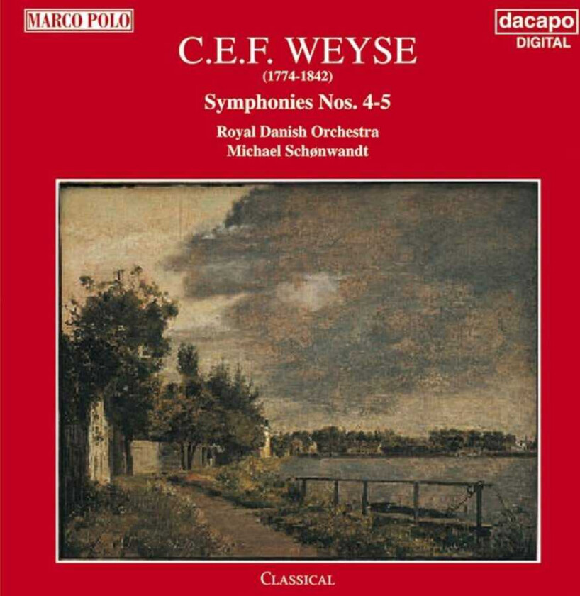 Michael Schonwandt, Christoph Ernst Friedrich Weyse, Eyvind Rafn, Royal Danish Orchestra, Ole Henrik Dahl Weyse: Symphonies Nos 4 and 5 CD
