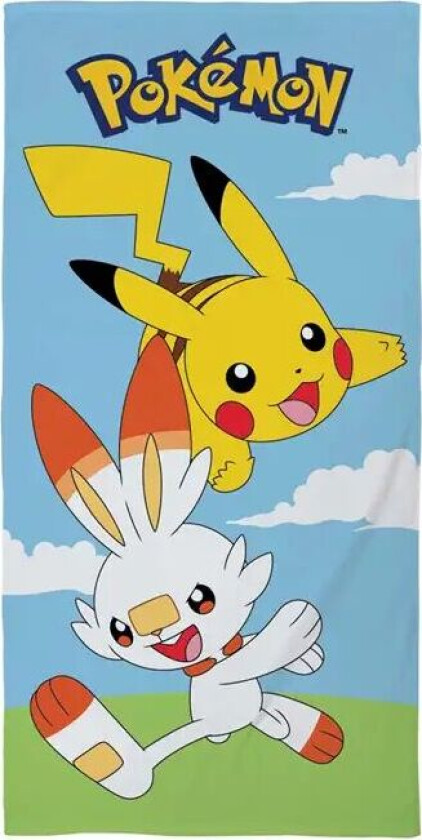 Håndkle - Pokemon - 70x140cm - Pikachu & Scorbunny
