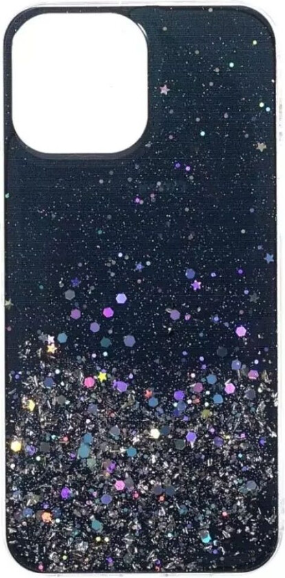 iPhone 13 Mini Glitter Deksel - Svart