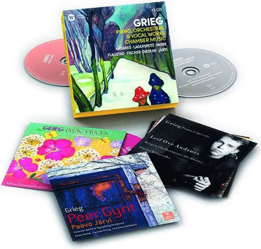Diverse Klassisk Grieg: Piano, Orchestral & Vocal Works, Chamber Music CD